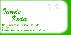 tunde kada business card